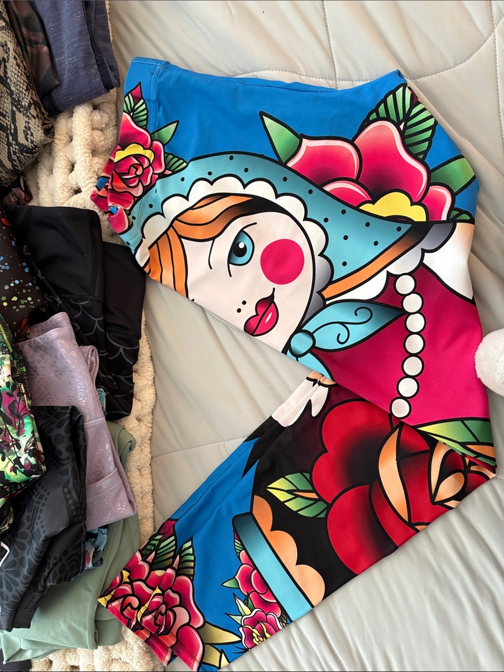 Colorful suMatryoshka Doll Print Leggings